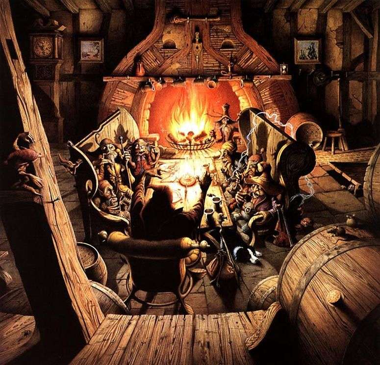 Описание картины Пивная гоблинов   Родни Мэттьюз