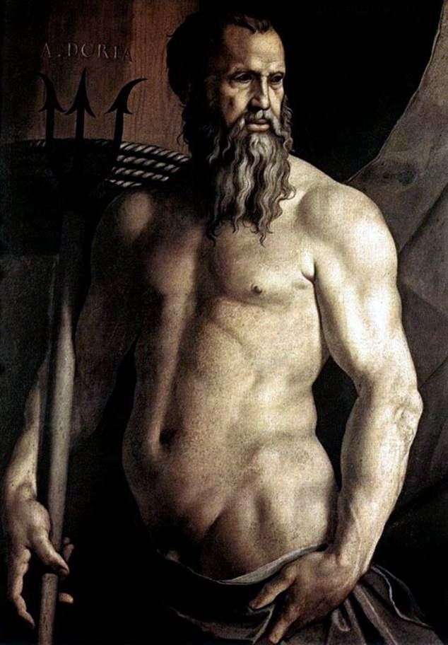 Описание картины Портрет Андреа Дориа в виде Нептуна   Аньоло Бронзино