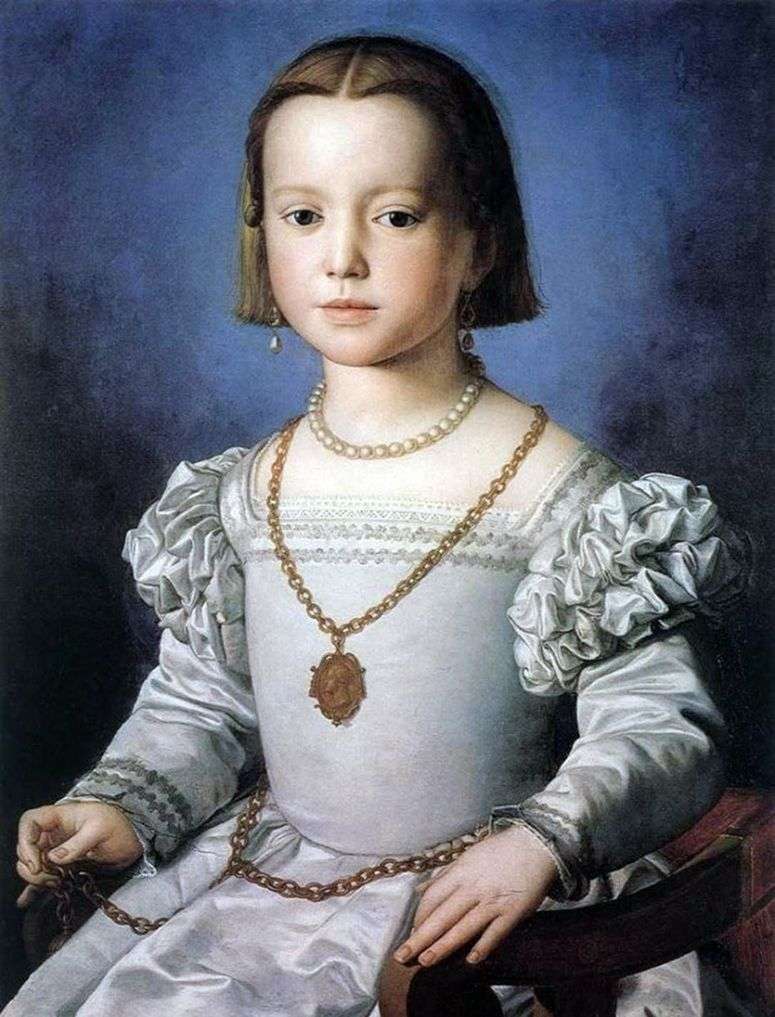 Описание картины Портрет Биа Медичи, дочери Козимо I   Аньоло Бронзино