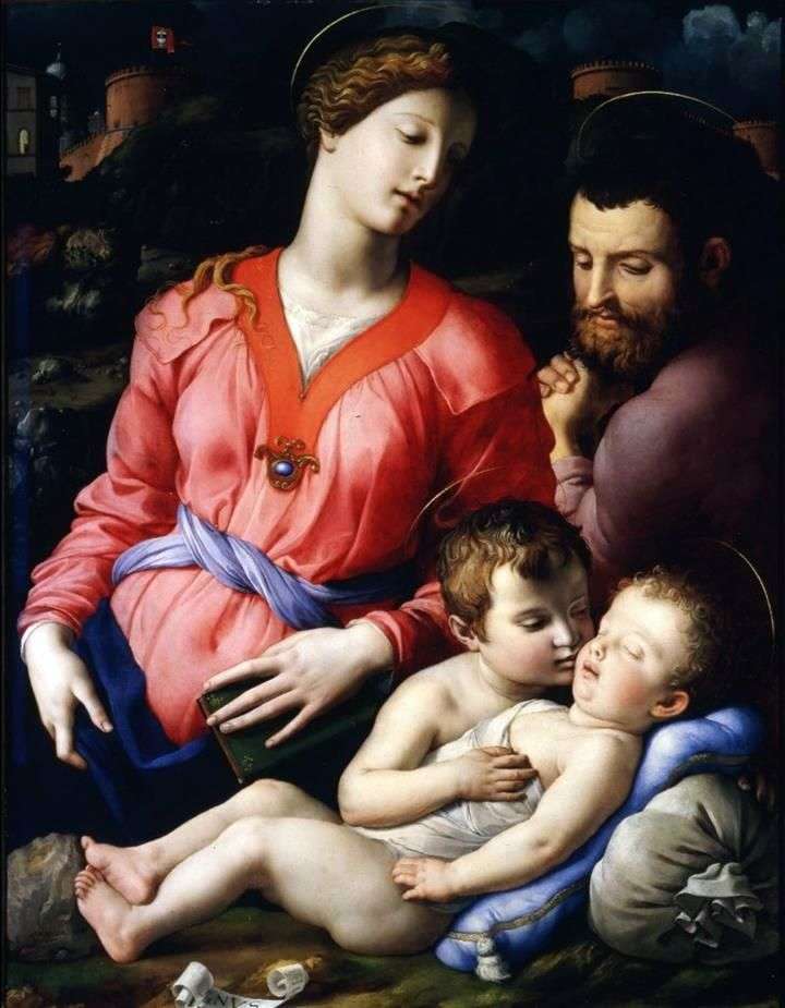 Описание картины Святое семейство Панчиатики   Аньоло Бронзино