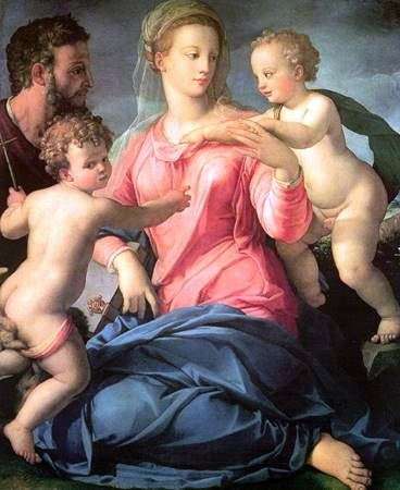 Описание картины Святое семейство с маленьким Иоанном Крестителем (Мадонна Строганова)   Аньоло Бронзино