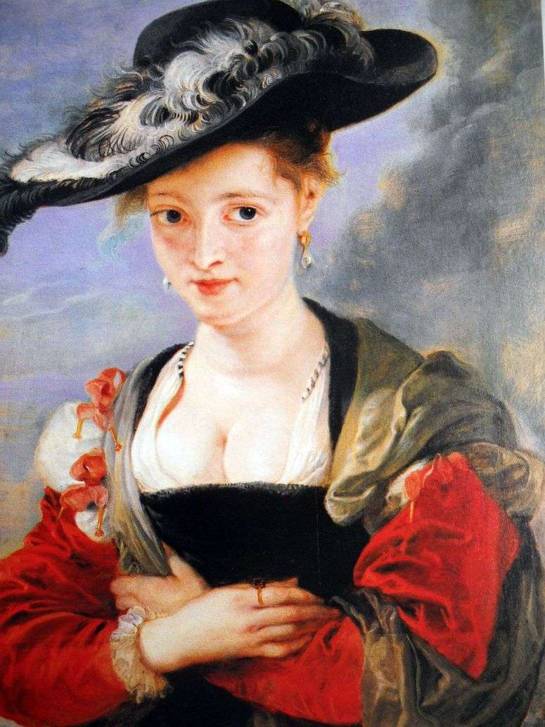 Описание картины Портрет дамы в соломенной шляпке   Питер Рубенс