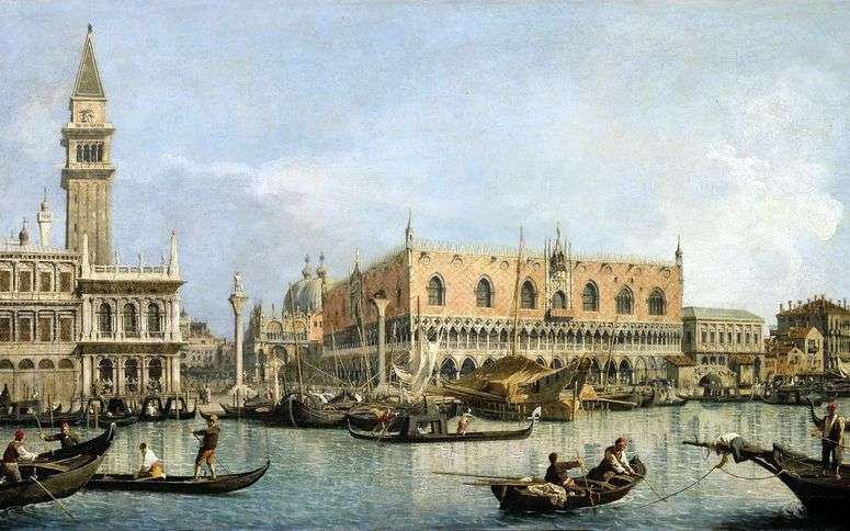 Описание картины Вид на Дворец дожей в Венеции   Антонио Каналетто
