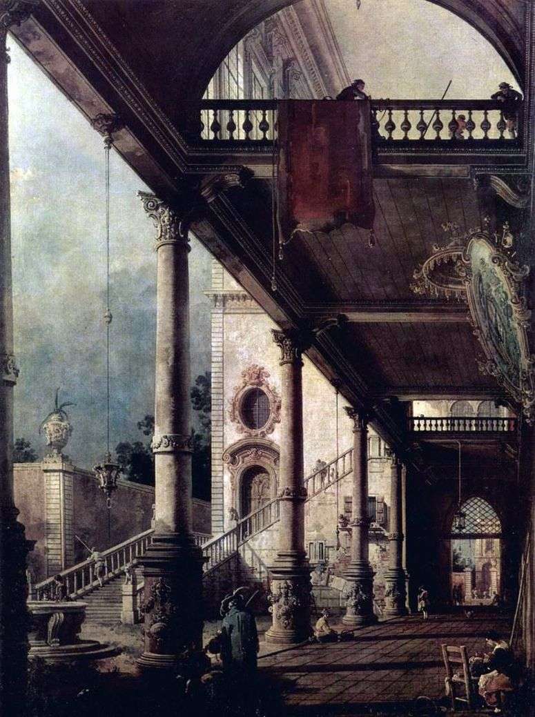 Описание картины Перспектива с портиком   Антонио Каналетто