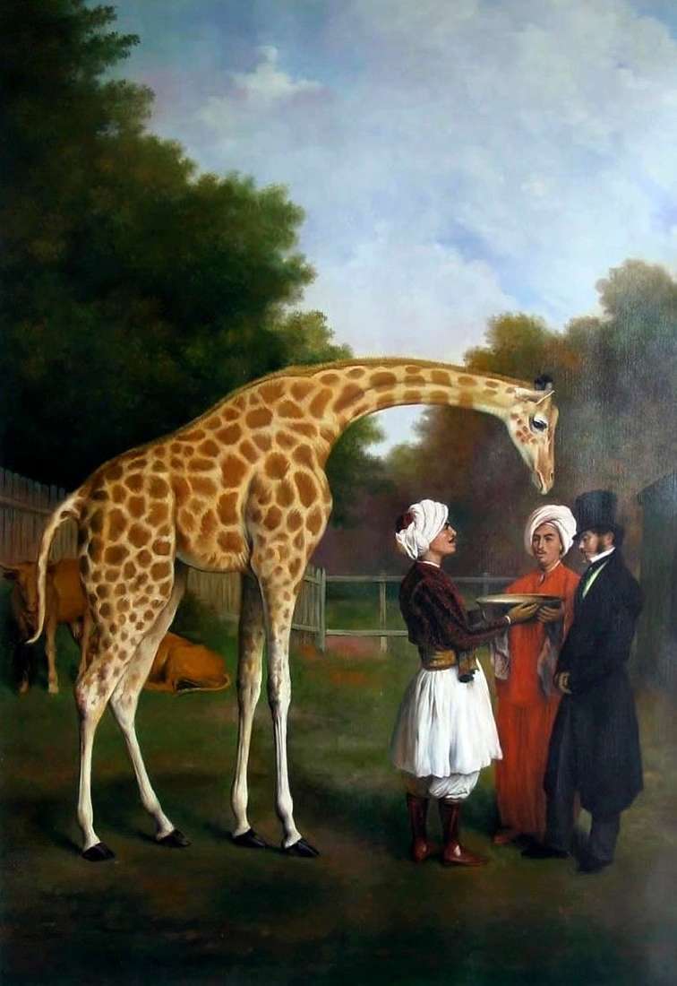 Описание картины Нубийский жираф   Жак Лоран Агассе
