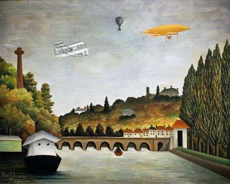 Описание картины Вид с моста в Севре   Анри Руссо
