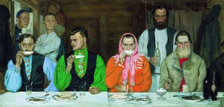 Описание картины «Чаепитие» — Андрей Рябушкин | Шедевры мировой живописи