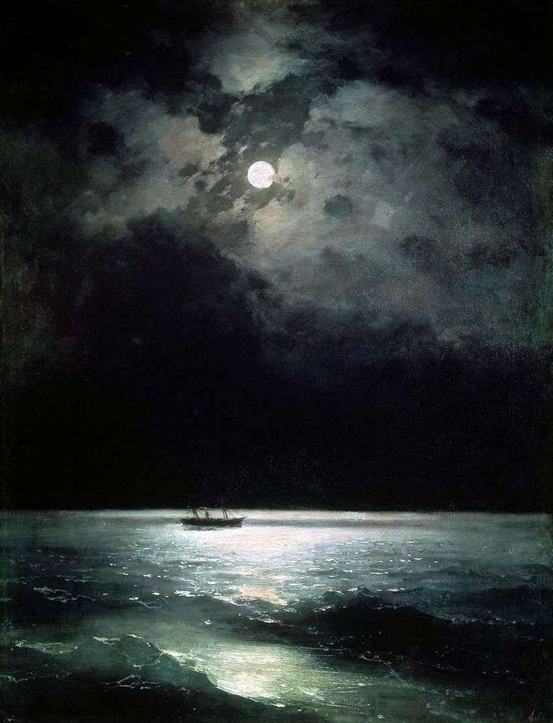 Описание картины Черное море ночью   Иван Айвазовский
