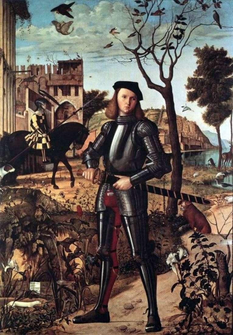 Описание картины Молодой рыцарь   Витторе Карпаччо
