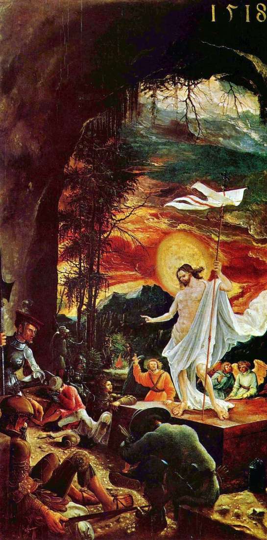 Описание картины Воскресение Христа   Альбрехт Альтдорфер