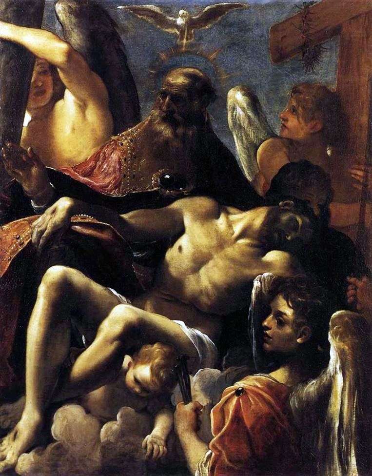 Описание картины Троица и смерть Христа   Лудовико Карраччи