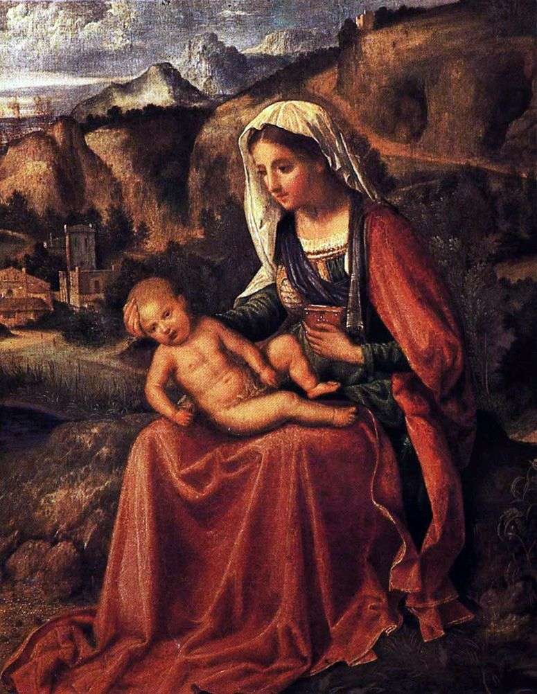 Описание картины Мадонна с младенцем в пейзаже   Джорджоне Барбарелли да Кастельфранко