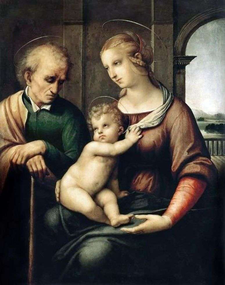 Описание картины Святое семейство или Мадонна с безбородым Иосифом   Рафаэль Санти