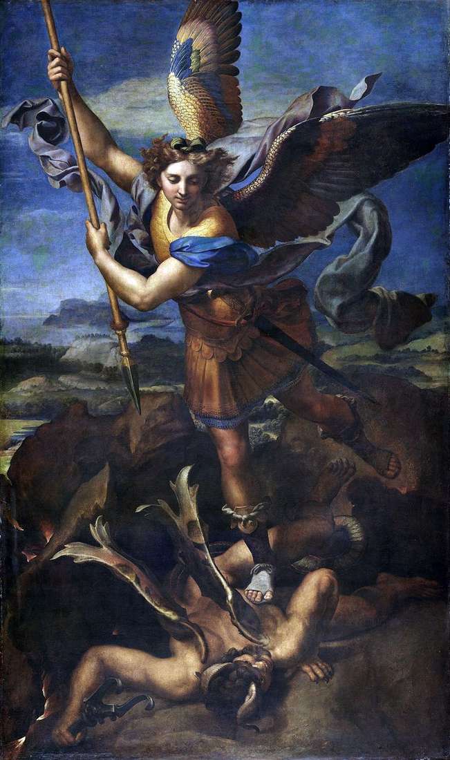 Описание картины Святой Михаил и Дьявол   Рафаэль Санти
