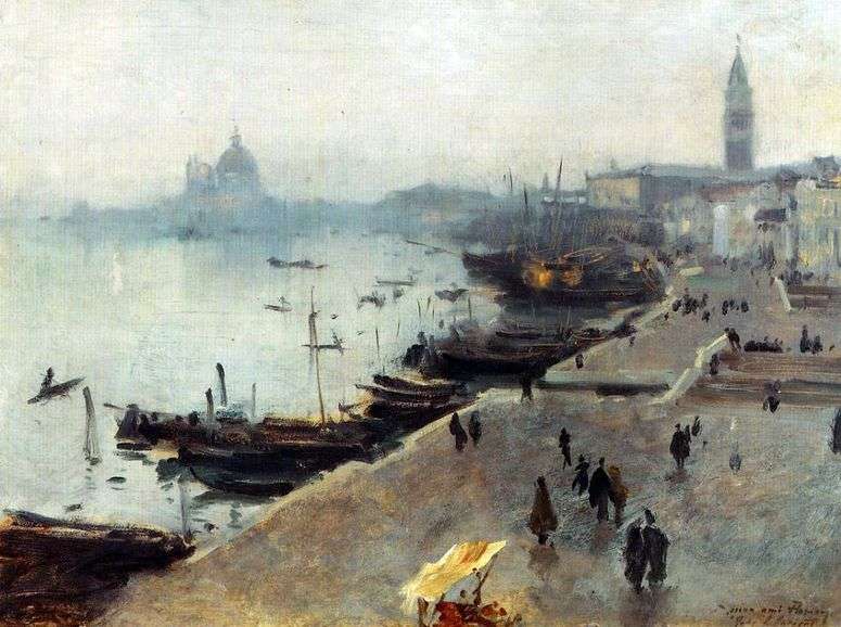 Описание картины Вид Венеции в пасмурный день   Джон Сарджент