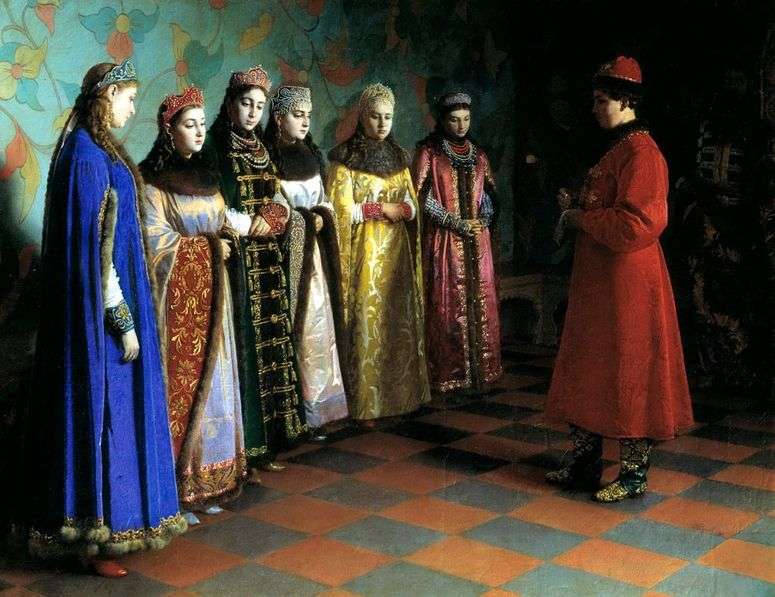 Описание картины Выбор невесты царем Алексеем Михайловичем   Григорий Седов
