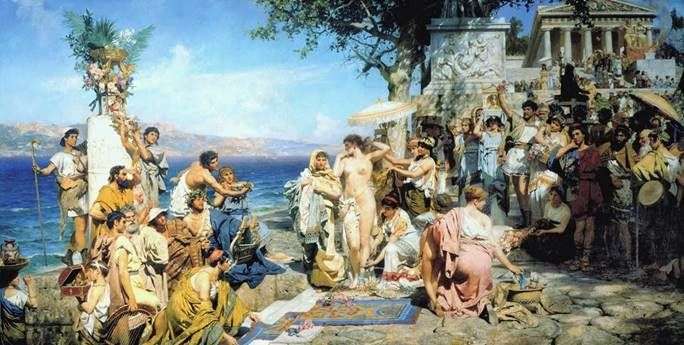 Описание картины Фрина на празднике Посейдона в Элевсине   Генрих Семирадский