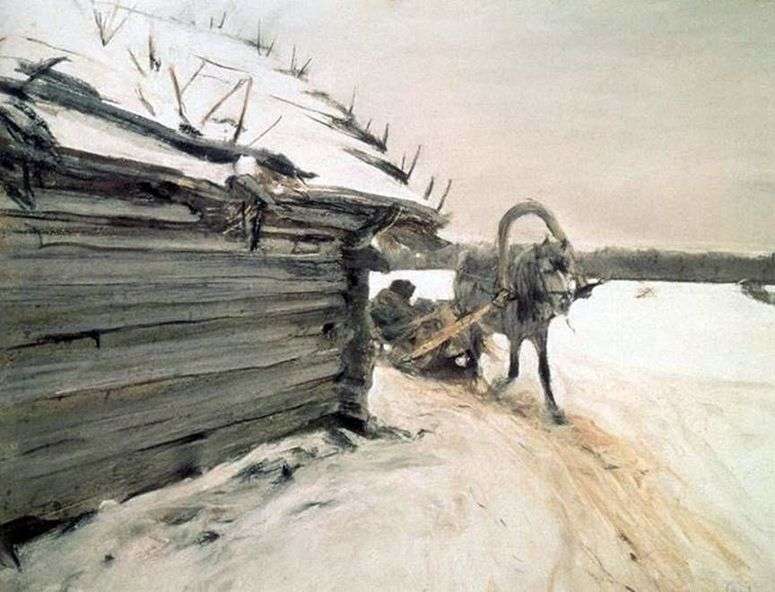 Описание картины Зимой   Валентин Серов