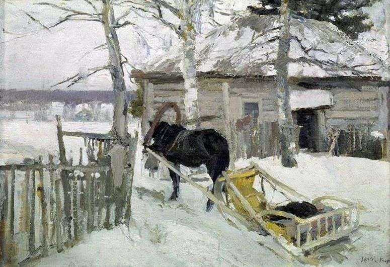 Описание картины Зимой   Константин Коровин