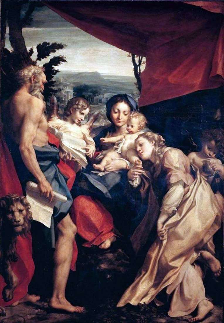 Описание картины Мадонна со святым Иеронимом   Корреджо (Антонио Аллегри)