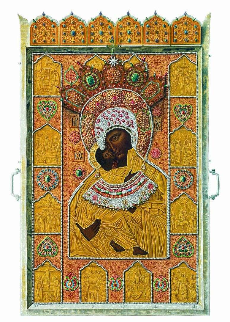 Описание картины Чудотворный образ Владимирской Божией Матери   Федор Солнцев