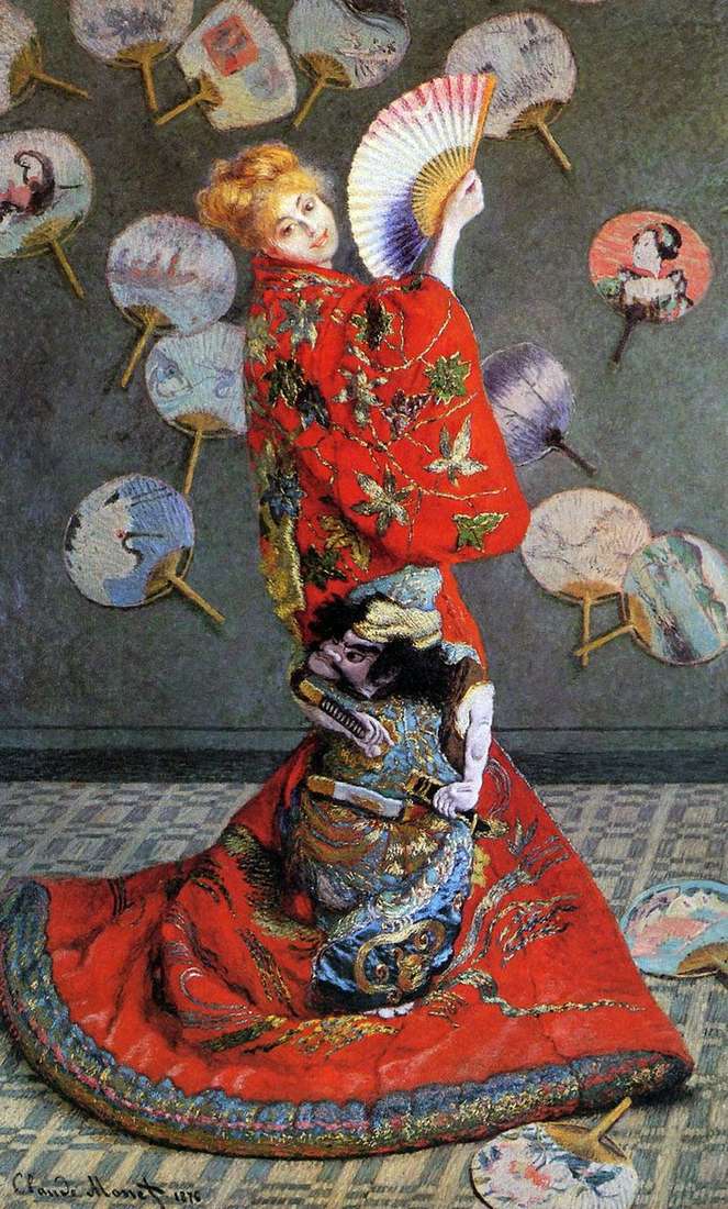 Описание картины Японка (Камилла Моне в японском костюме)   Клод Моне