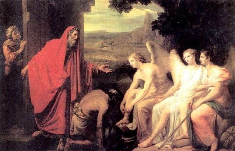 Описание картины Явление Аврааму трех ангелов у дуба Мамврийского   Карл Брюллов