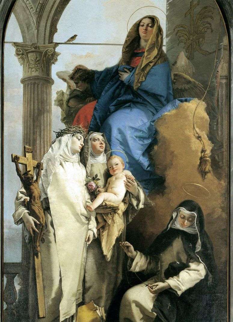 Описание картины Явление Богородицы доминиканским святым   Джованни Баттиста Тьеполо