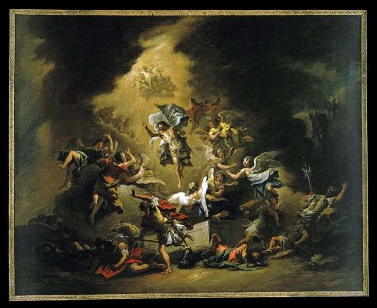 Описание картины Явление Христа с ангелами   Себастьяно Риччи