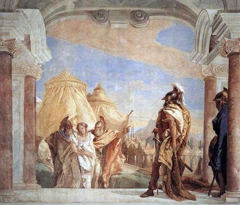 Описание картины Эврибат и Талфибий, ведущие Брисеиду к Агамемнону   Джованни Баттиста Тьеполо