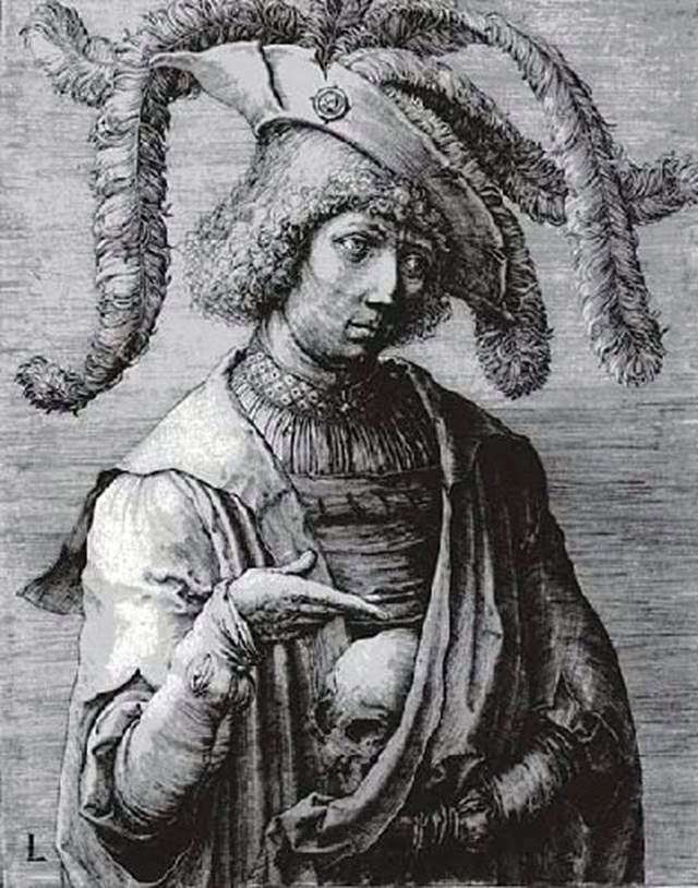 Описание картины Юноша с черепом в руках   Лукас ван Лейден