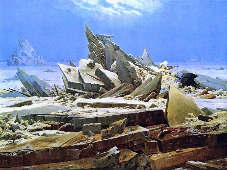 Описание картины Кораблекрушение в Арктике   Каспар Давид Фридрих
