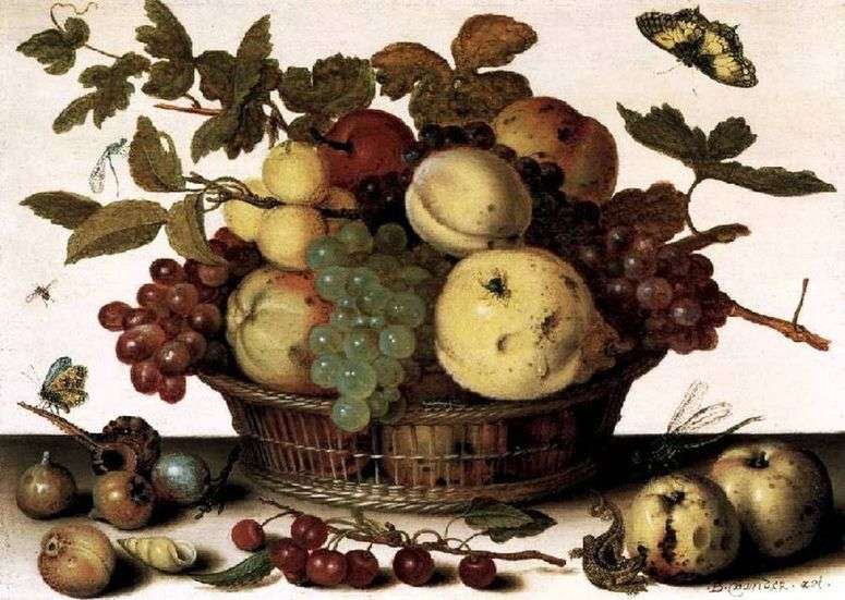Описание картины Корзина фруктов   Балтазар ван дер Аст
