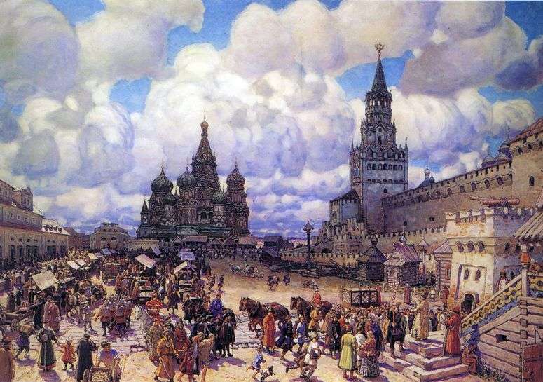 Описание картины Красная площадь во второй половине XVII века   Аполлинарий Васнецов