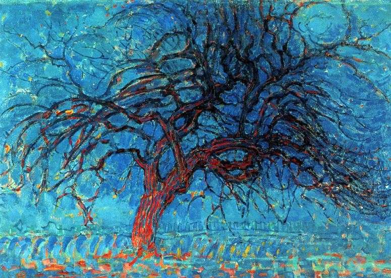 Описание картины Красное дерево   Питер Корнелис Мондриан