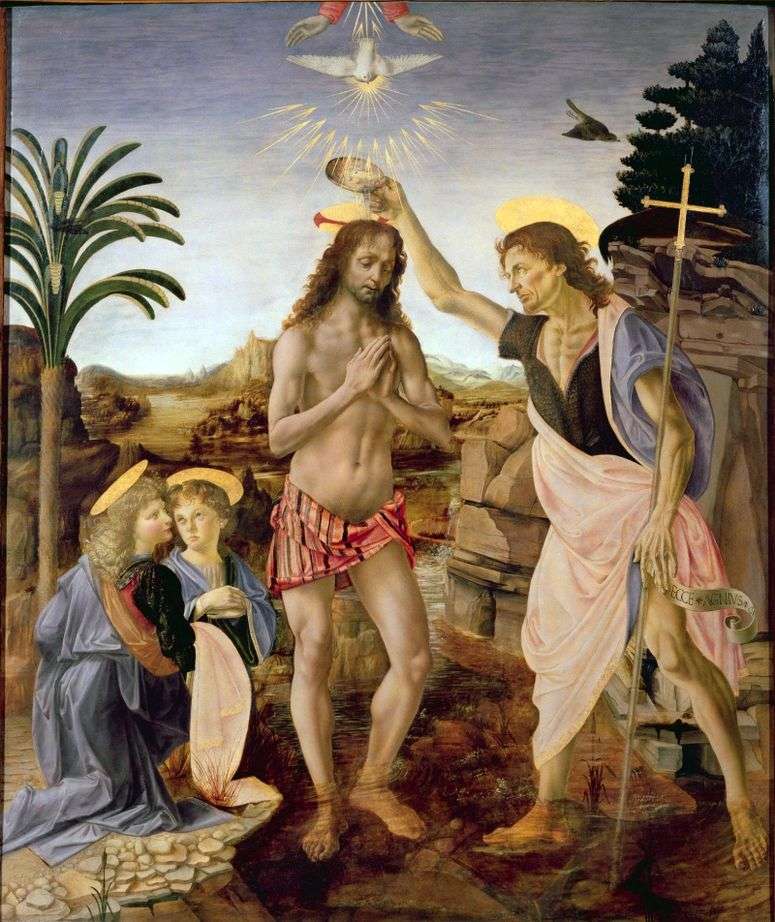 Описание картины Крещение Христа   Андреа дель Верроккьо