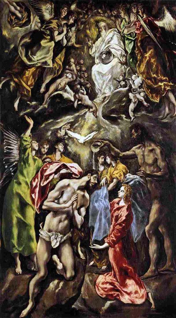 Описание картины Крещение Христа   Эль Греко