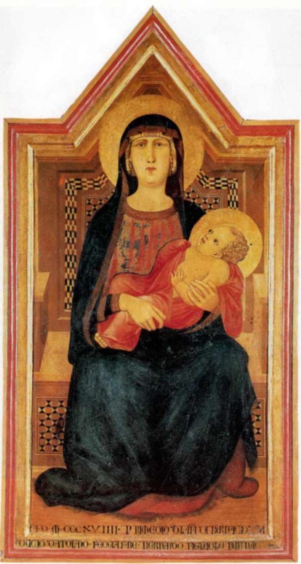 Описание картины Мадонна из Вико лАбате   Пьетро Лоренцетти