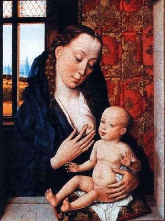 Описание картины Мадонна, кормящая Младенца   Дирк Баутс
