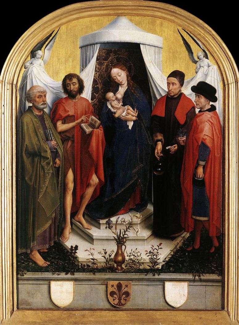Описание картины Мадонна с Младенцем и четырьмя святыми   Рогир ван дер Вейден