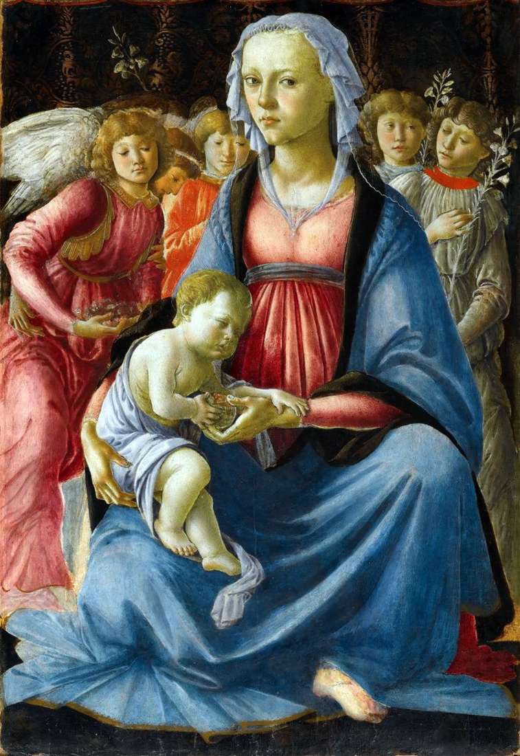 Описание картины Мадонна с Младенцем и пятью ангелами   Сандро Боттичелли