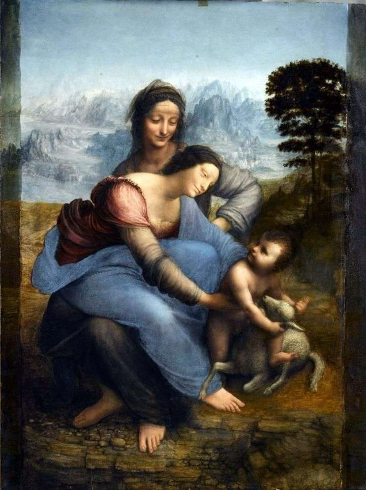 Описание картины Мадонна с Младенцем и святой Анной   Леонардо да Винчи