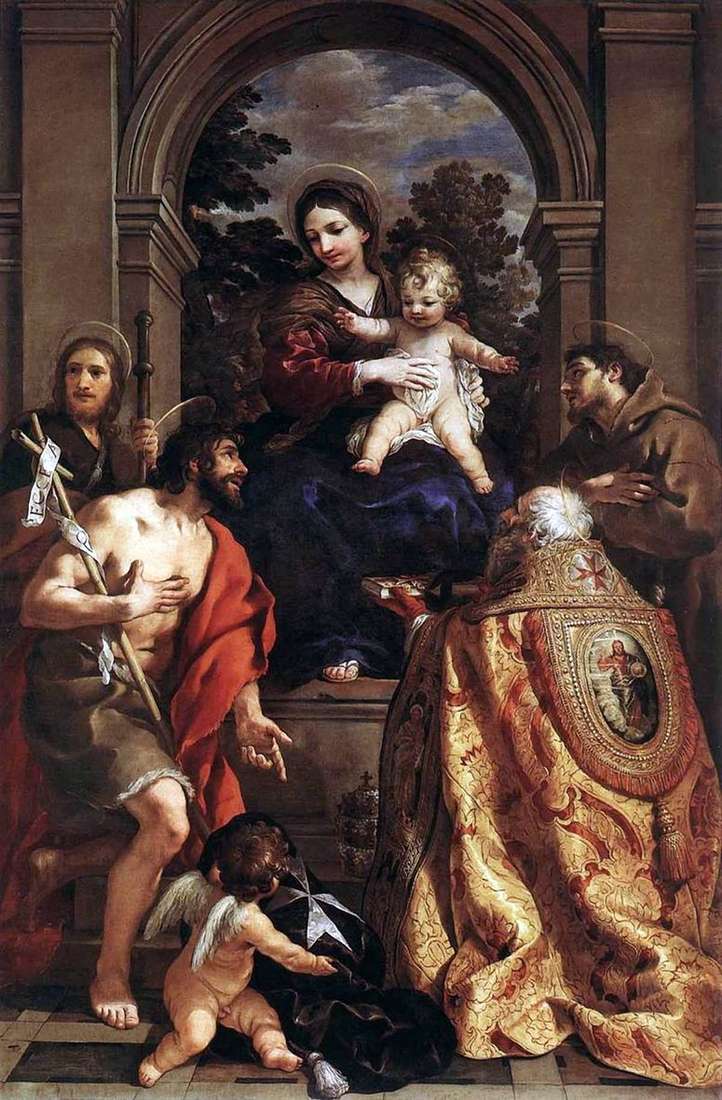Описание картины Мадонна со святыми   Пьетро да Кортона