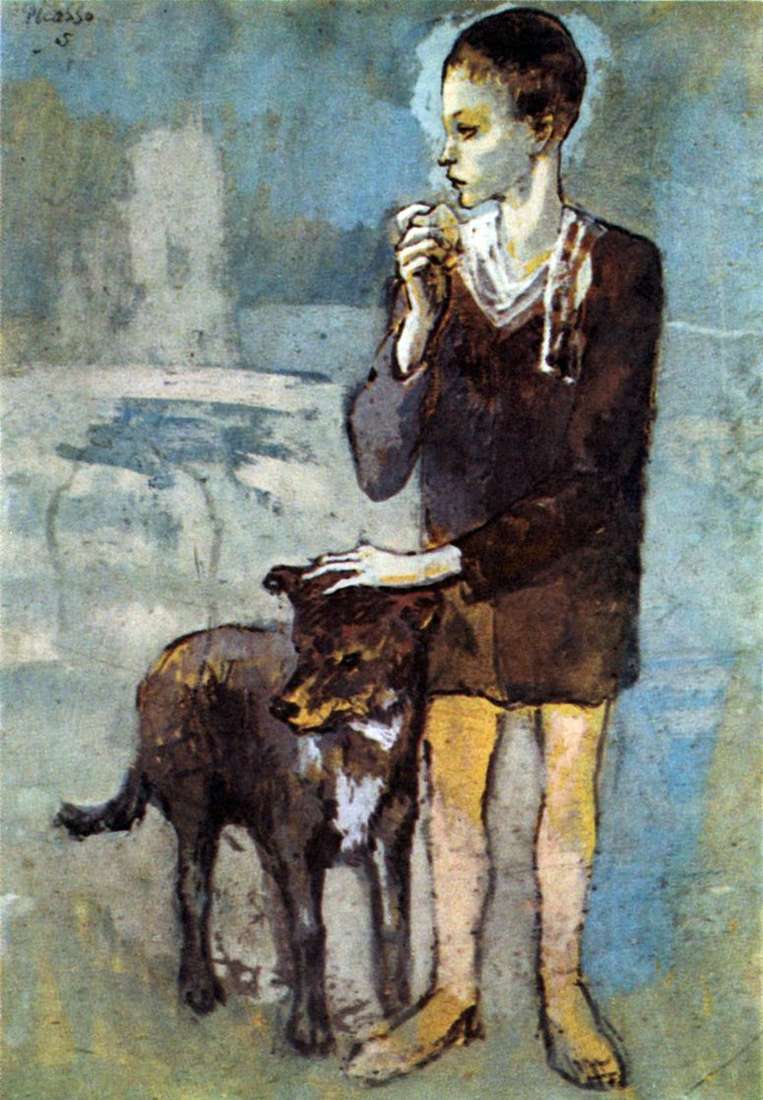Описание картины Мальчик с собакой   Пабло Пикассо