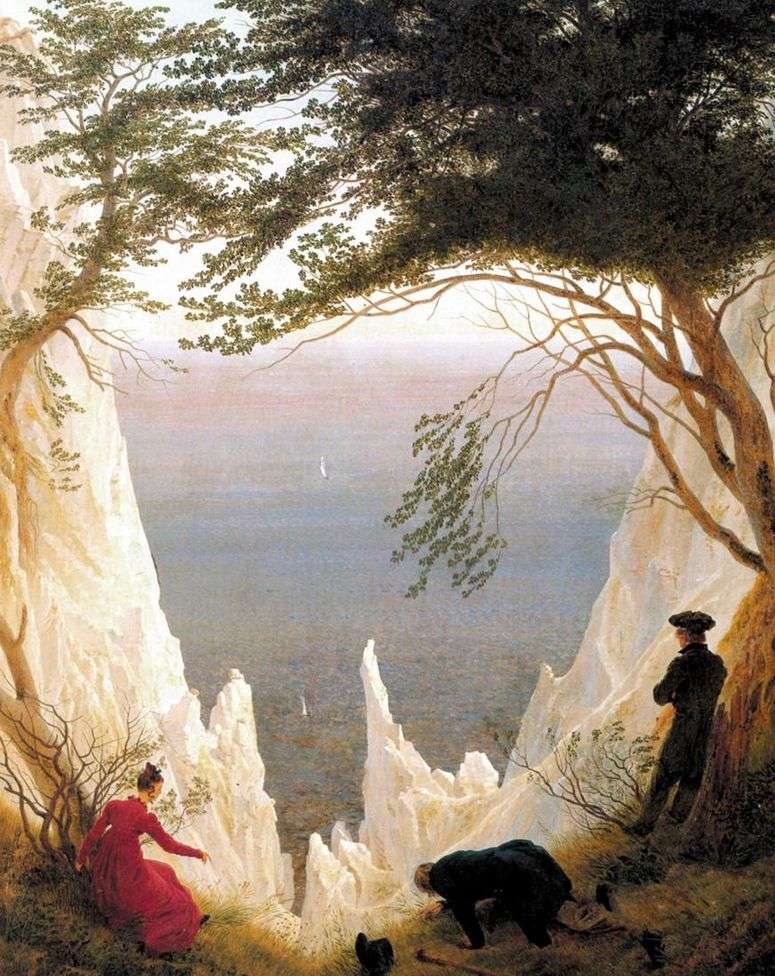 Описание картины Меловые скалы на острове Рюген   Каспар Давид Фридрих
