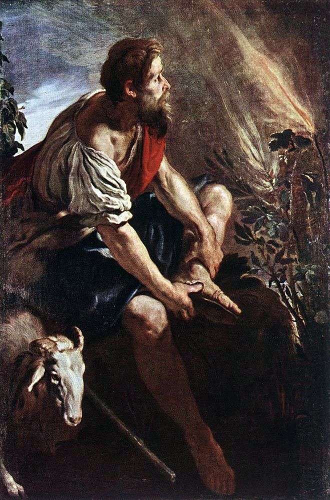 Описание картины Моисей перед пылающим кустом   Доменико Фети