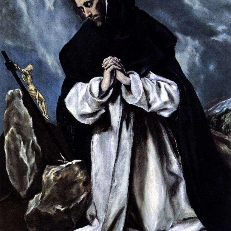 Описание картины Молитва святого Доминика   Эль Греко