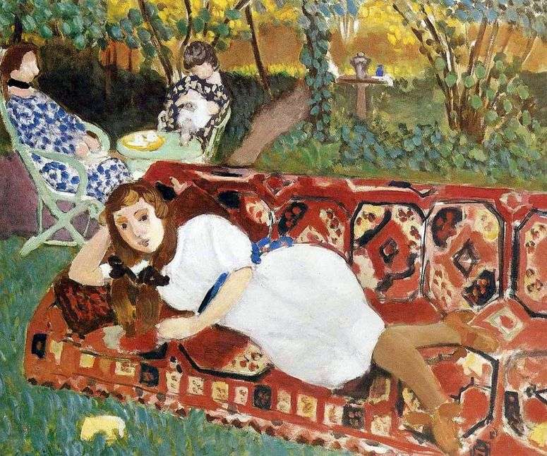 Описание картины Молодые женщины в саду   Анри Матисс