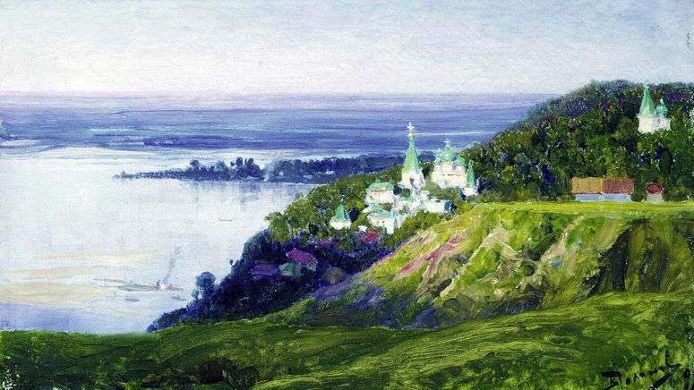Описание картины Монастырь над рекой   Василий Поленов