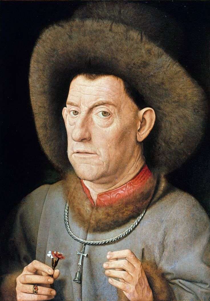 Описание картины Мужчина с гвоздикой   Ян ван Эйк